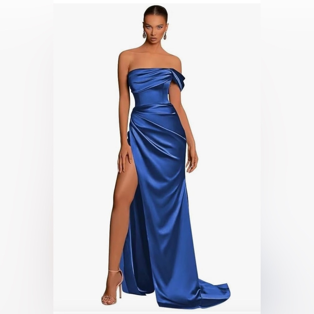 Off The Shoulder Satin Dress